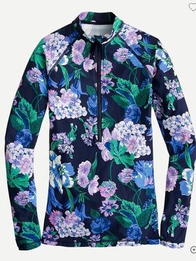J. Crew Long-Sleeve Rash Guard in Retro Floral